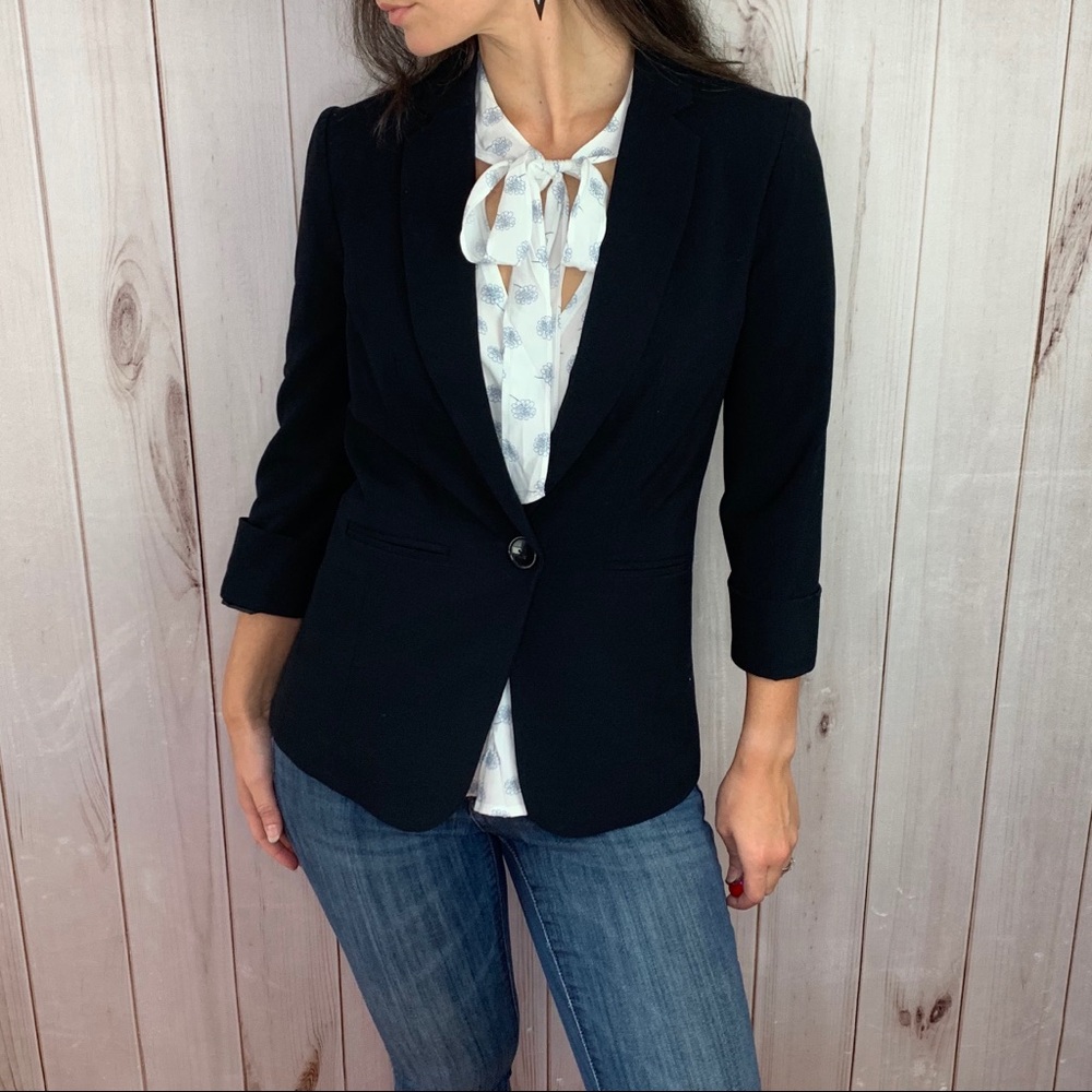 The Opal Blouse- white with flowers, tie neck top - Picture 3 of 10